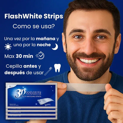 FlashWhite Strips OFERTA LIMITADA 52% OFF +REGALO